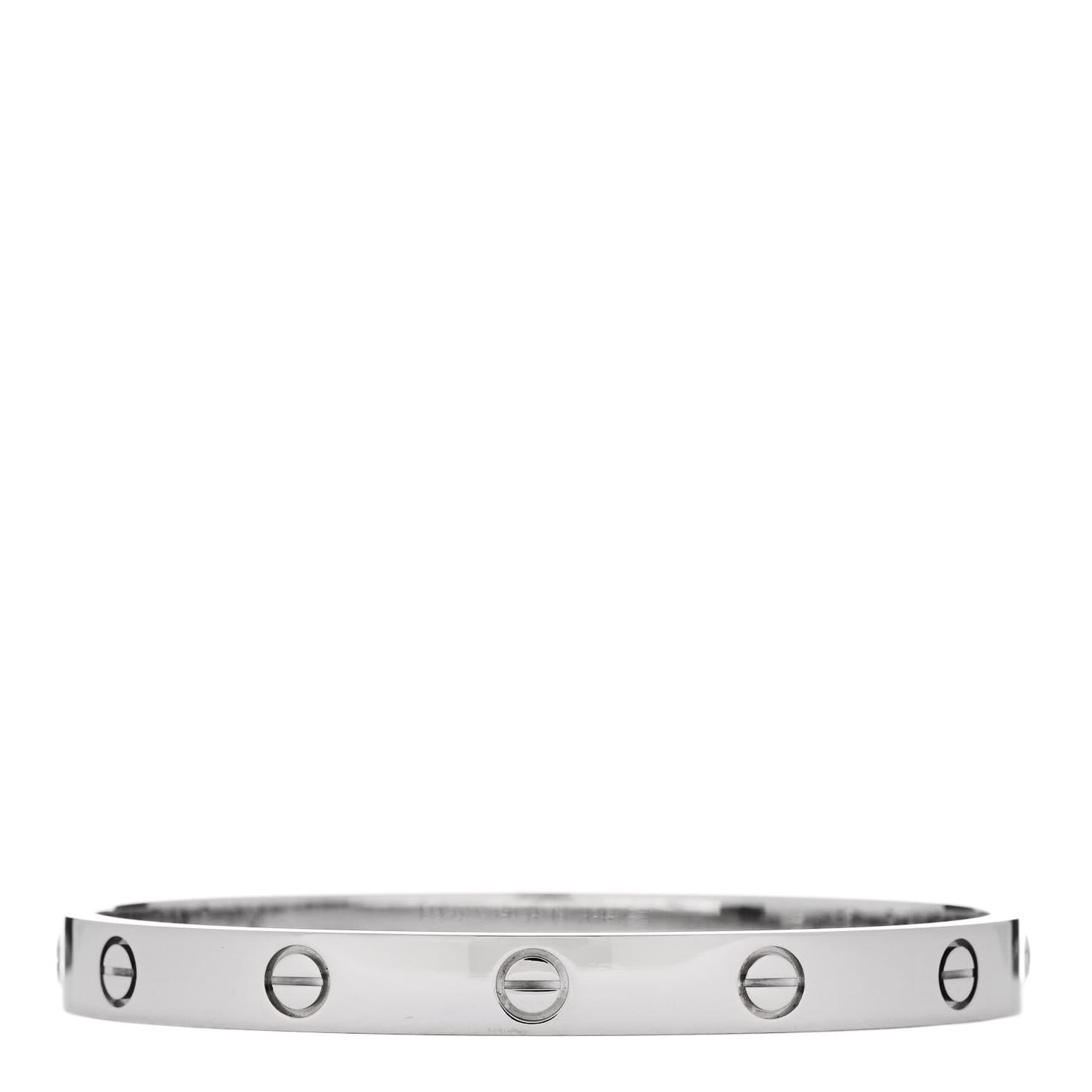 18K White Gold LOVE Bracelet 17