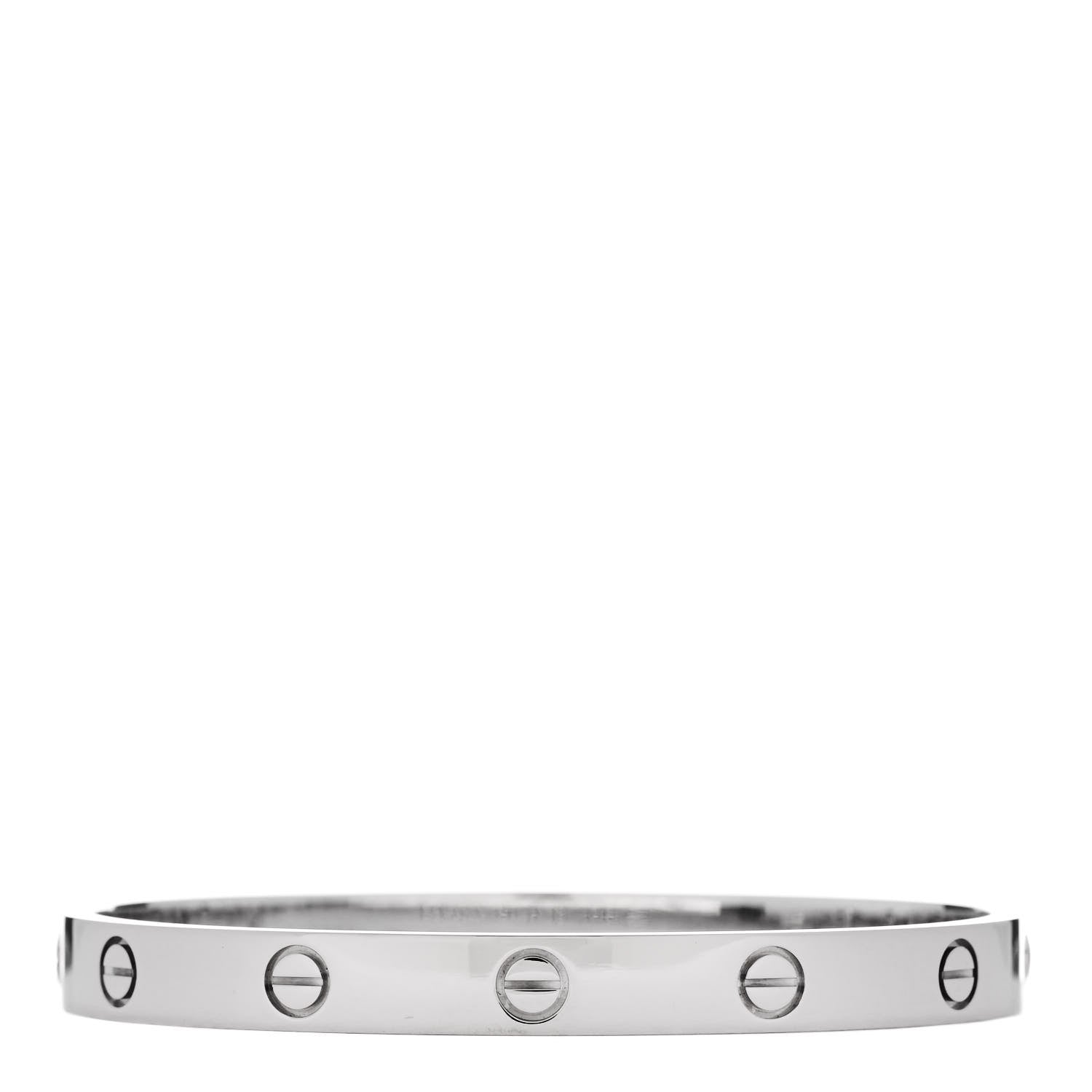 Cartier 18K White Gold LOVE Bracelet 17 1 of 8