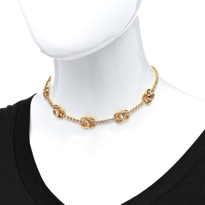 Chanel Metal Crystal CC Marquise Choker Gold 2 of 6