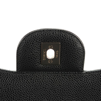 Chanel Caviar Quilted Jumbo Double Flap Black 6 of 8