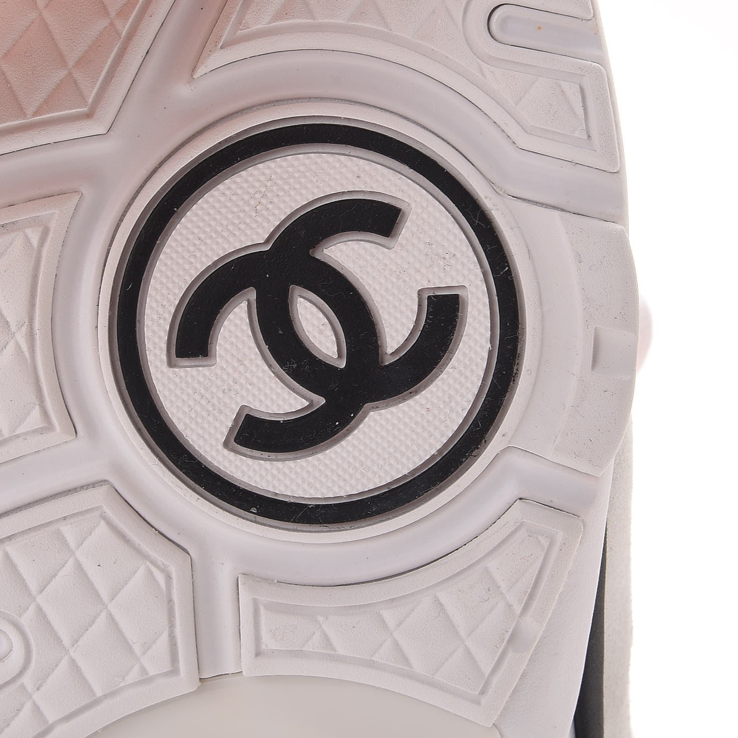 Chanel Suede Calfskin Lambskin Neoprene High Top CC Sneakers 41 White Fluo Orange 6 of 9