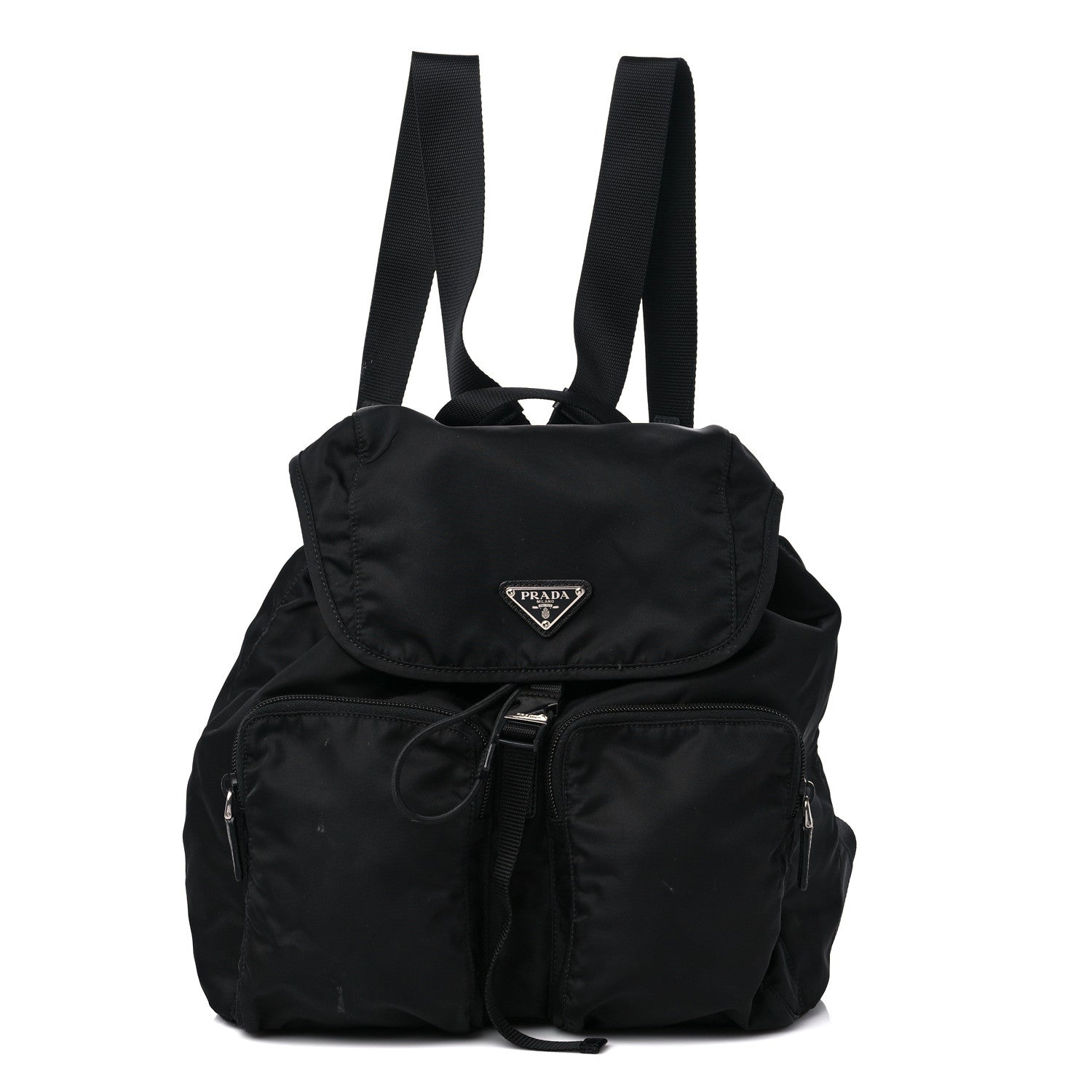 Prada Tessuto Nylon Saffiano Vela Backpack Black 1 of 11