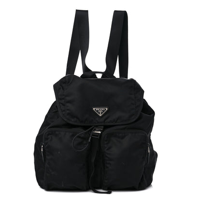 Prada Tessuto Nylon Saffiano Vela Backpack Black 1 of 11