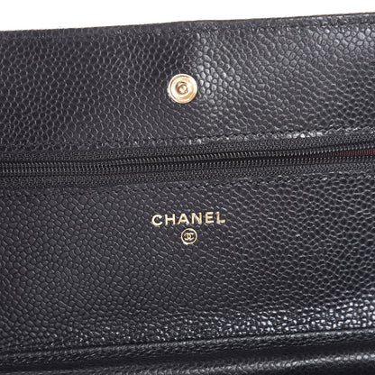 Chanel Caviar Quilted Wallet On Chain WOC Black 6 of 7