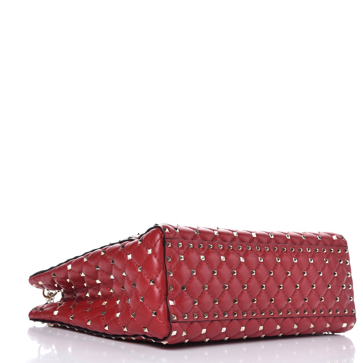 Valentino Garavani Nappa Rockstud Spike Shoulder Tote Rosso Valentino 4 of 6