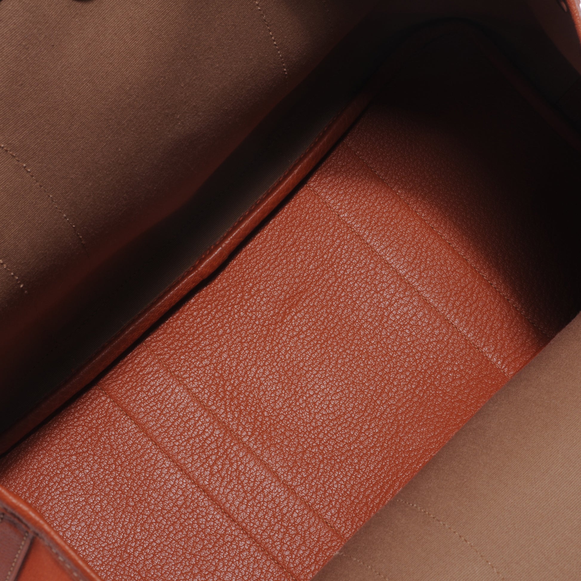 Hermes Toile Leather Garden Party PM Orange 6 of 6