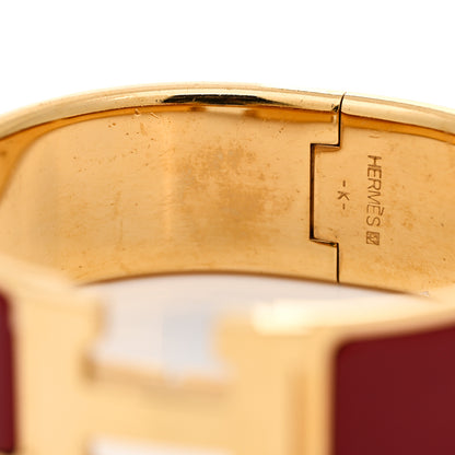Hermes Enamel Wide Clic Clac H Bracelet PM Red 6 of 7