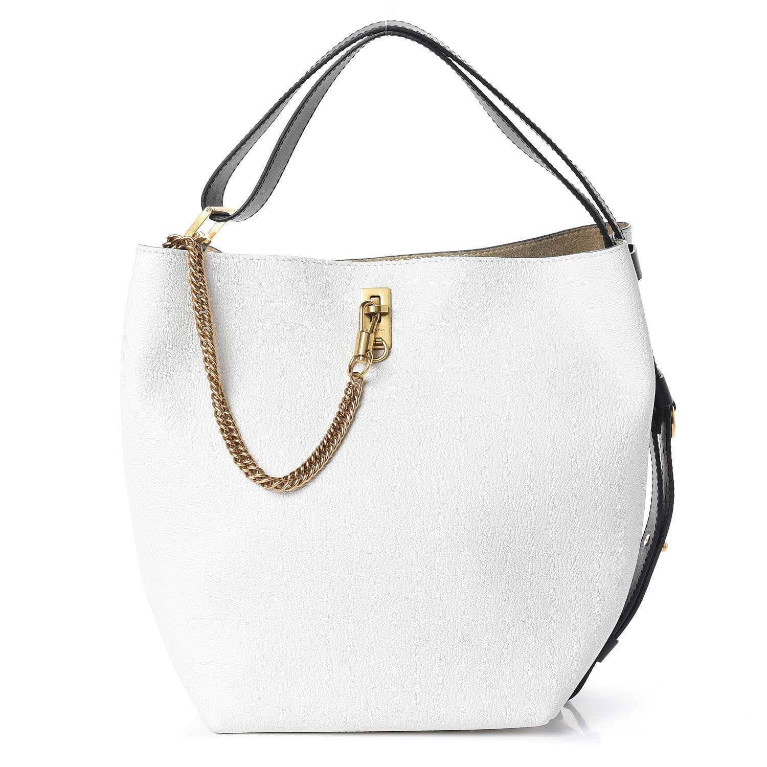 Givenchy Grained Calfskin Medium GV Bucket Bag White 1 of 9