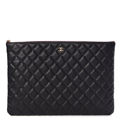 Chanel Caviar Quilted Large Cosmetic Case Black 1 of 7
