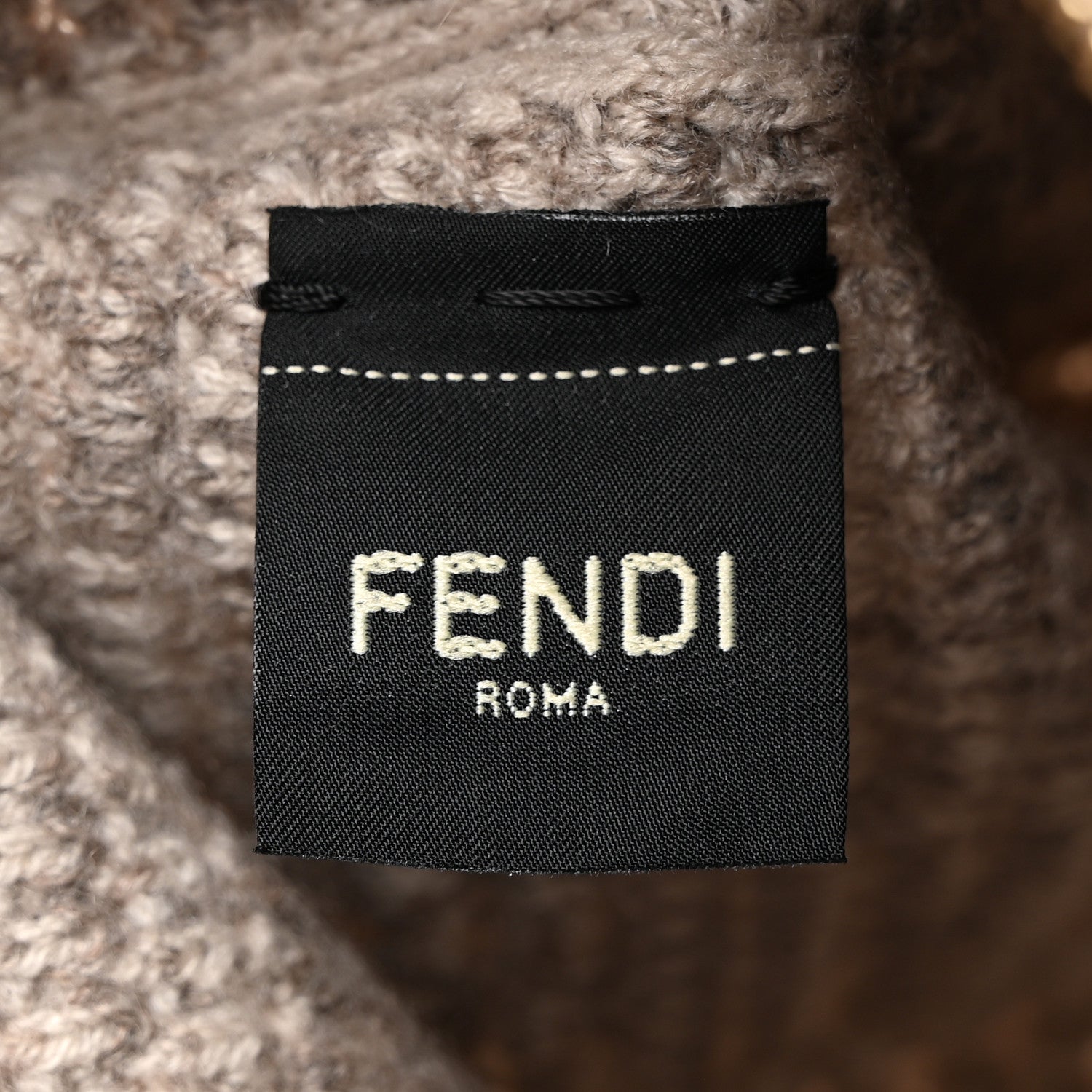 Fendi Fabric Calfskin FF Woven Large Flat Pouch Corda 6 of 7