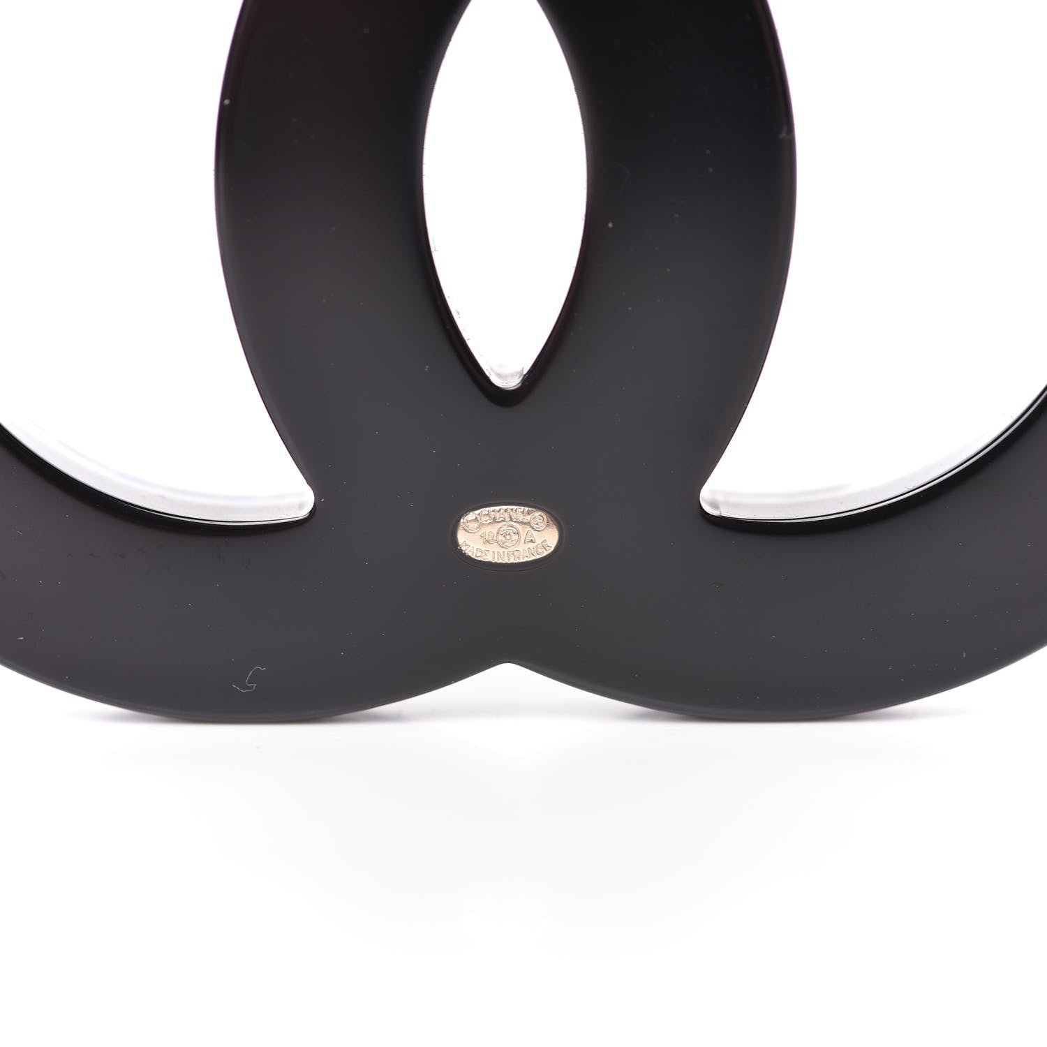 Chanel Resin Metal CC Brooch Blue Black 4 of 5