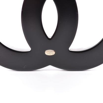 Chanel Resin Metal CC Brooch Blue Black 4 of 5