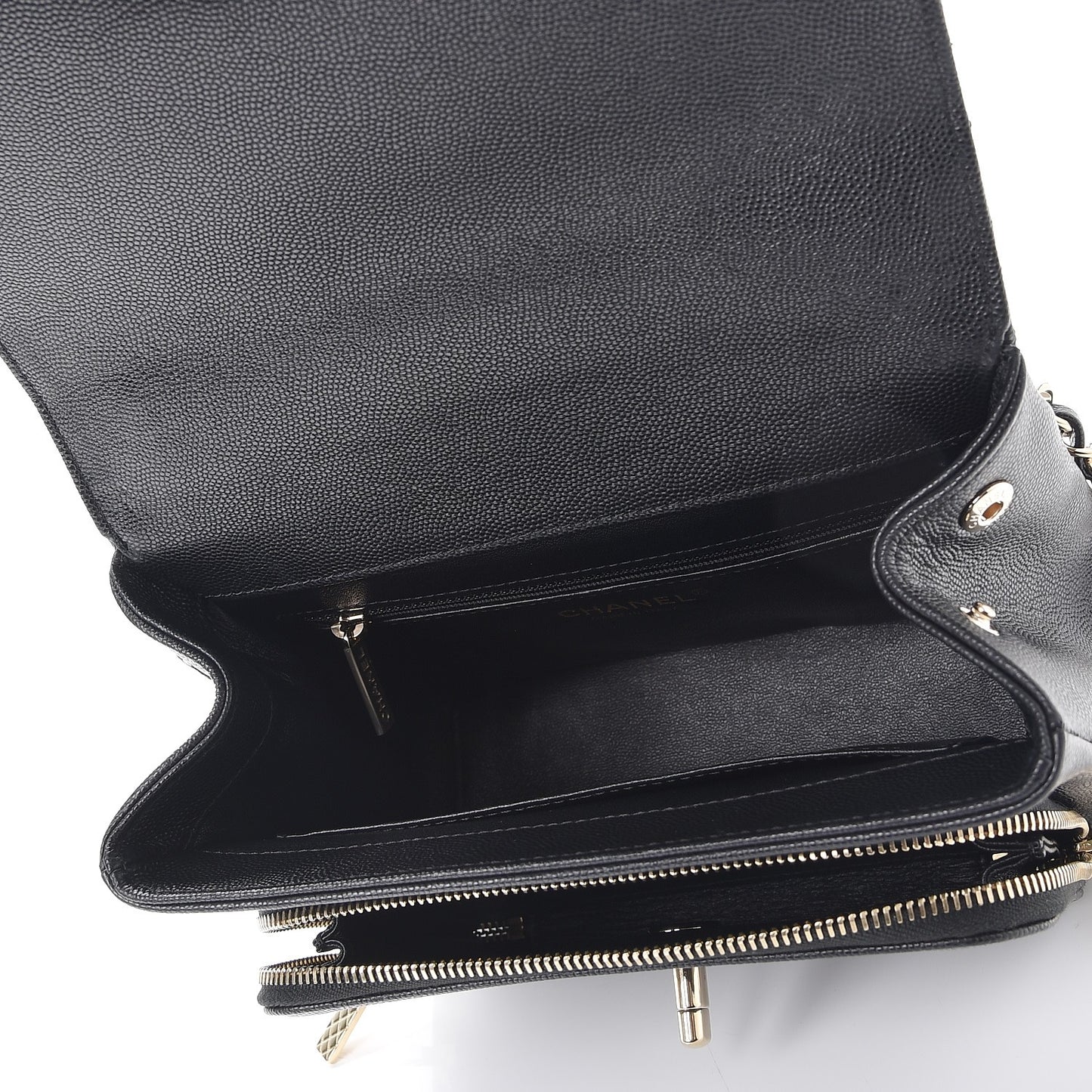 Caviar Quilted Small Business Affinity Flap Black