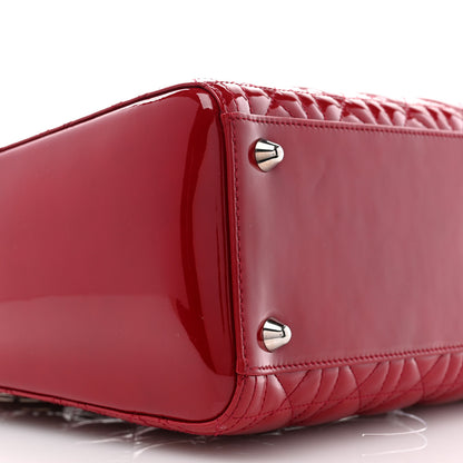 Christian Dior Patent Cannage Large Lady Dior Red 9 of 10