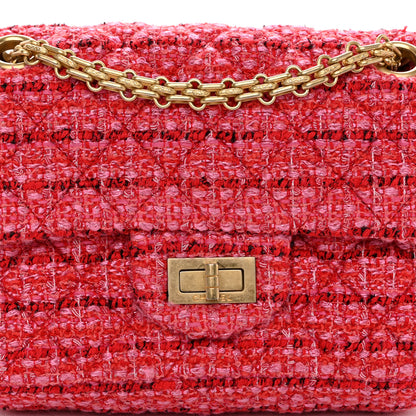 Chanel Tweed Quilted Mini 2.55 Reissue Flap Red Ecru Black 8 of 11