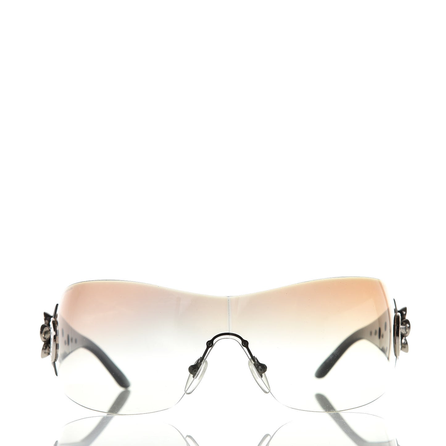 Crystal Flower Sunglasses 652-B Black