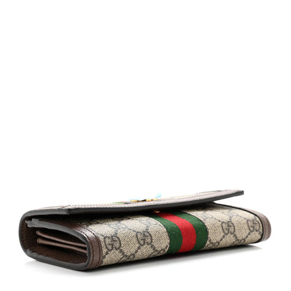 Gucci GG Supreme Monogram Web Ophidia Continental Wallet Brown 4 of 7