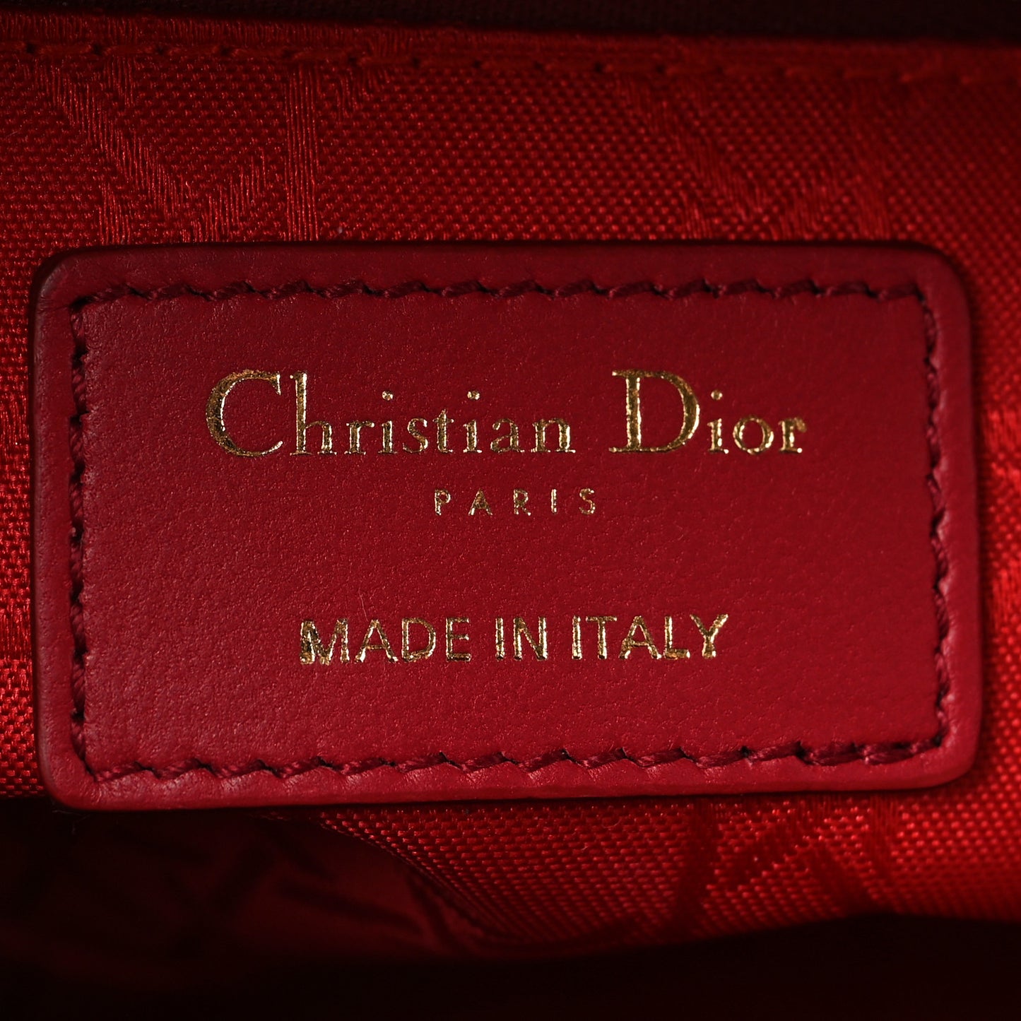 Lambskin Cannage Small My ABCDior Lady Dior Red