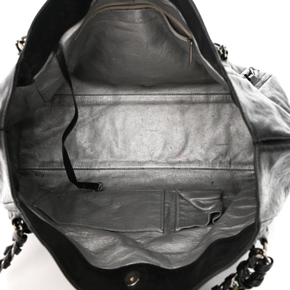 Chanel Glazed Calfskin East West Modern Chain Tote Black 5 of 22