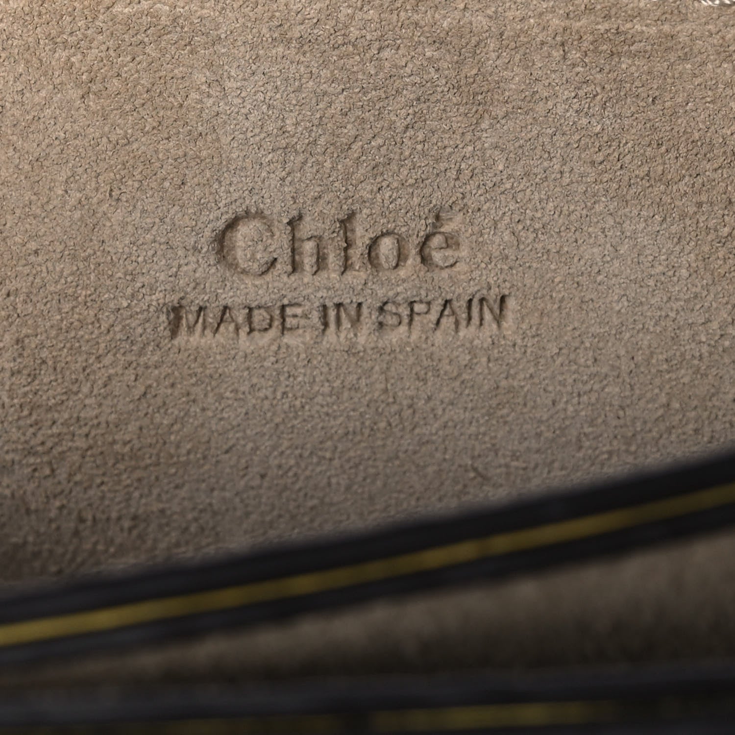 Chloe Suede Calfskin Small Faye Shoulder Bag Lemonade 6 of 13