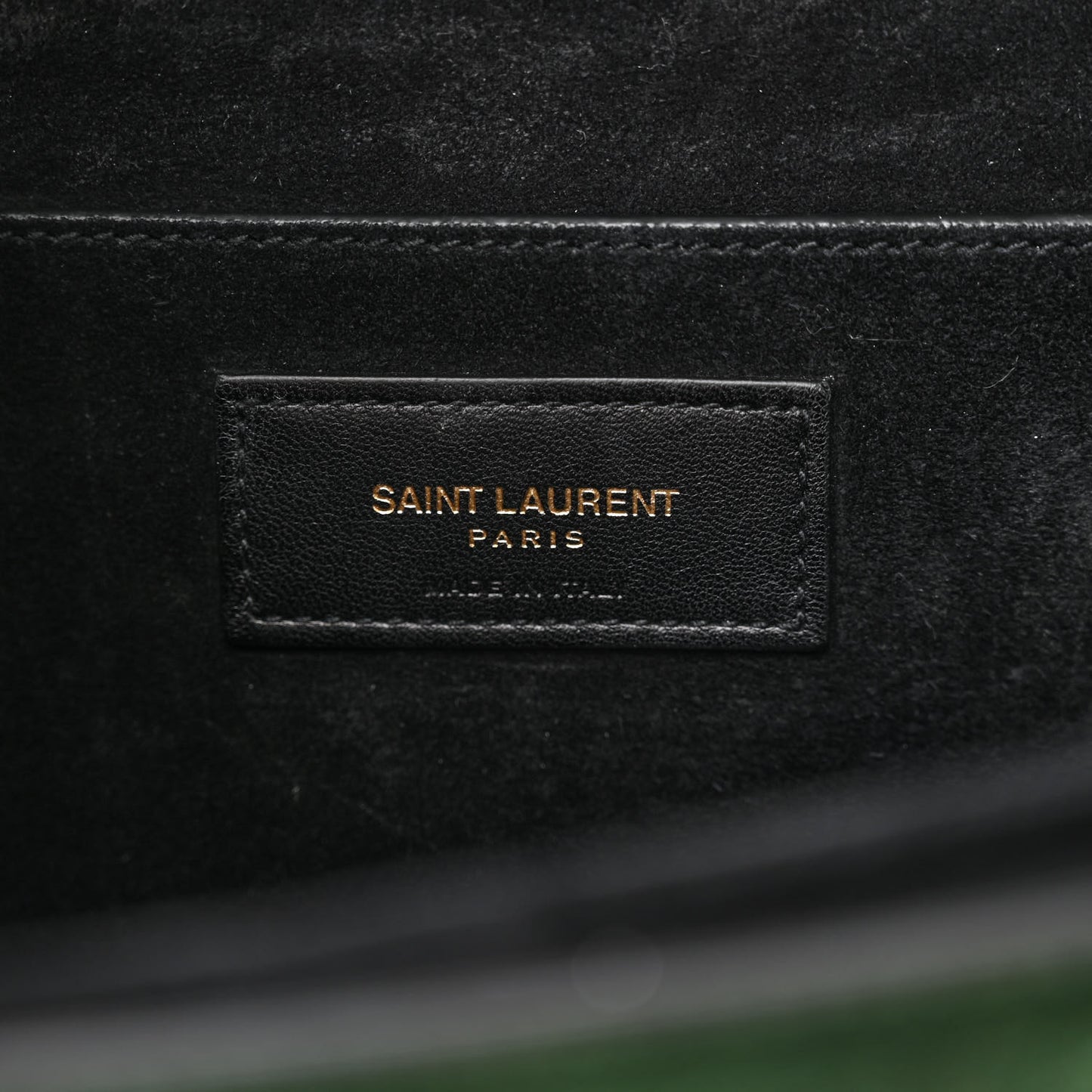 Smooth Calfskin Suede Medium Bellechasse Dark Green