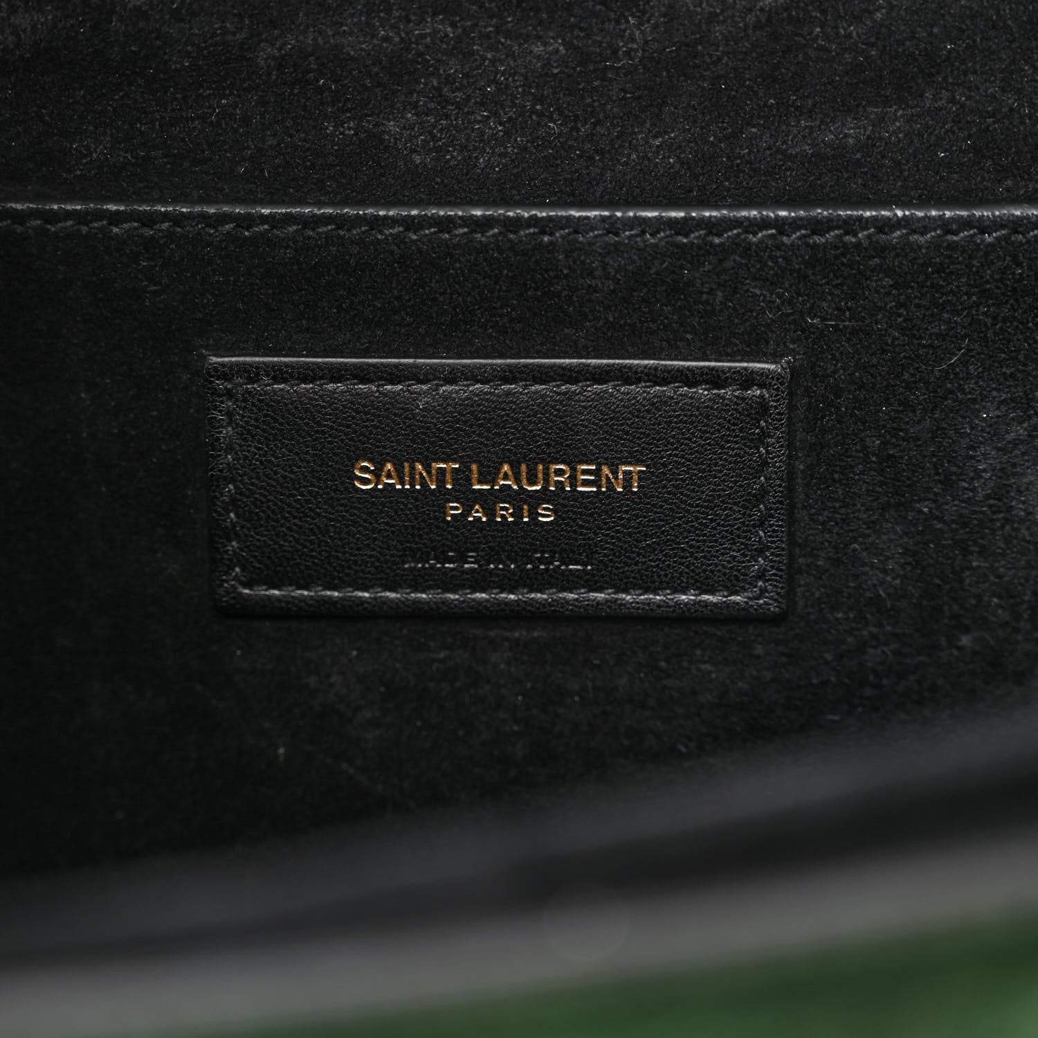 Saint Laurent Smooth Calfskin Suede Medium Bellechasse Dark Green 6 of 14
