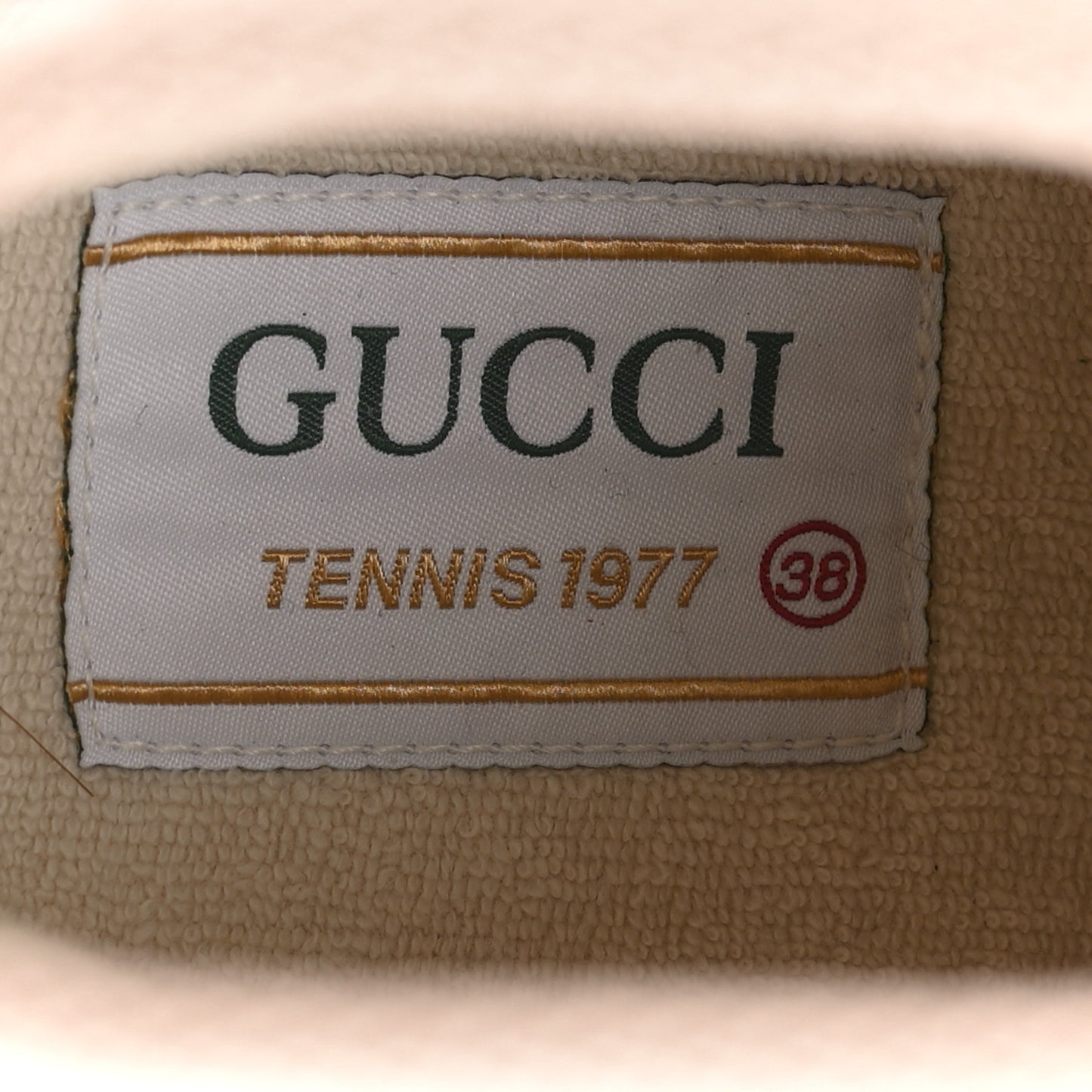 New Canvas GG Monogram Womens Tennis 1977 High Top 55mm Platform Sneakers 38 Skin Rose Dark Skin Rose