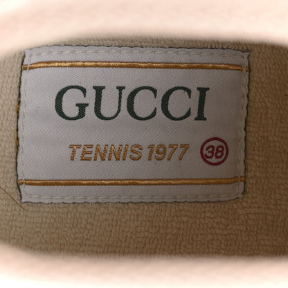 Gucci New Canvas GG Monogram Womens Tennis 1977 High Top 55mm Platform Sneakers 38 Skin Rose Dark Skin Rose 7 of 8