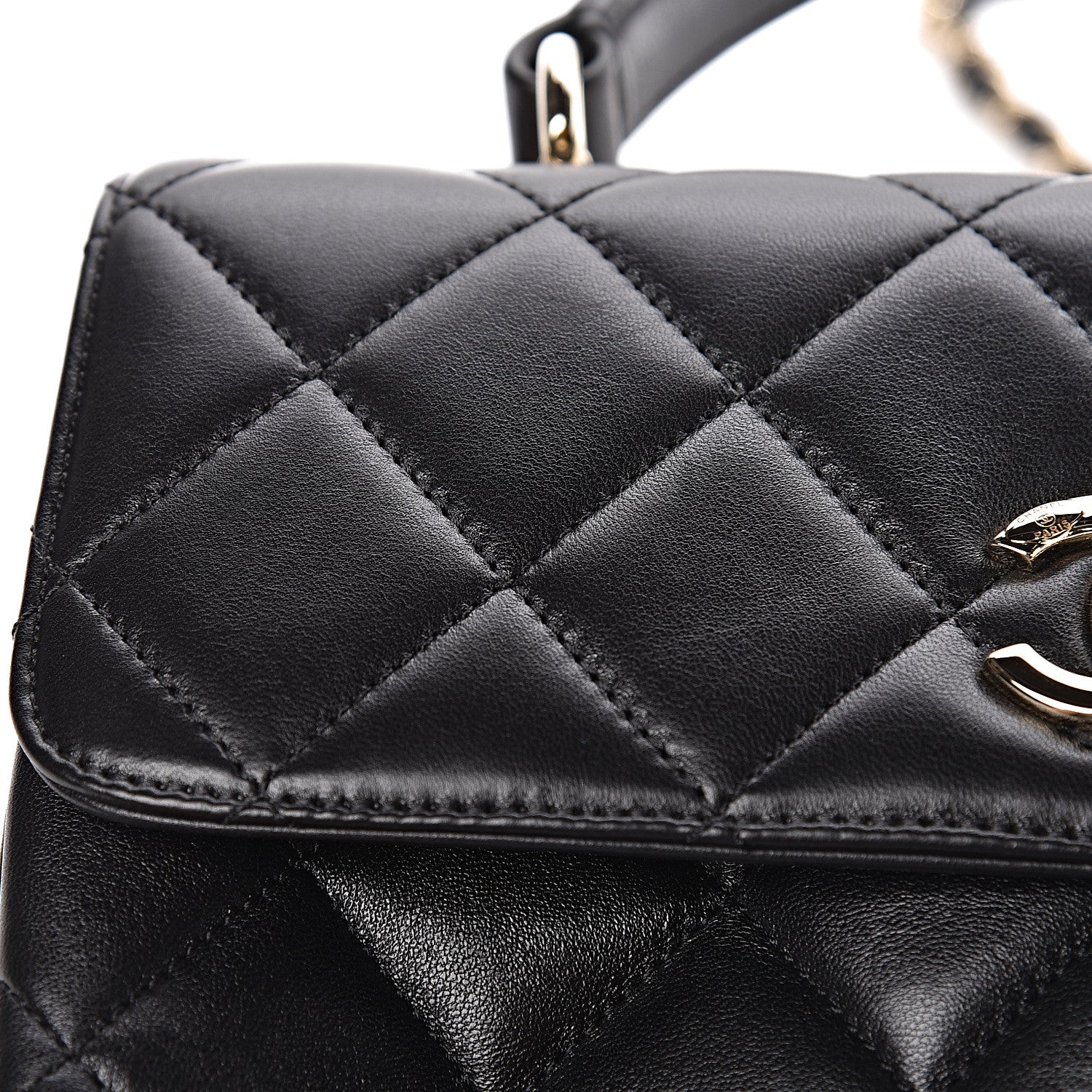 Chanel Lambskin Quilted Small Trendy CC Dual Handle Flap Bag Black 10 of 15