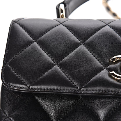 Chanel Lambskin Quilted Small Trendy CC Dual Handle Flap Bag Black 10 of 15