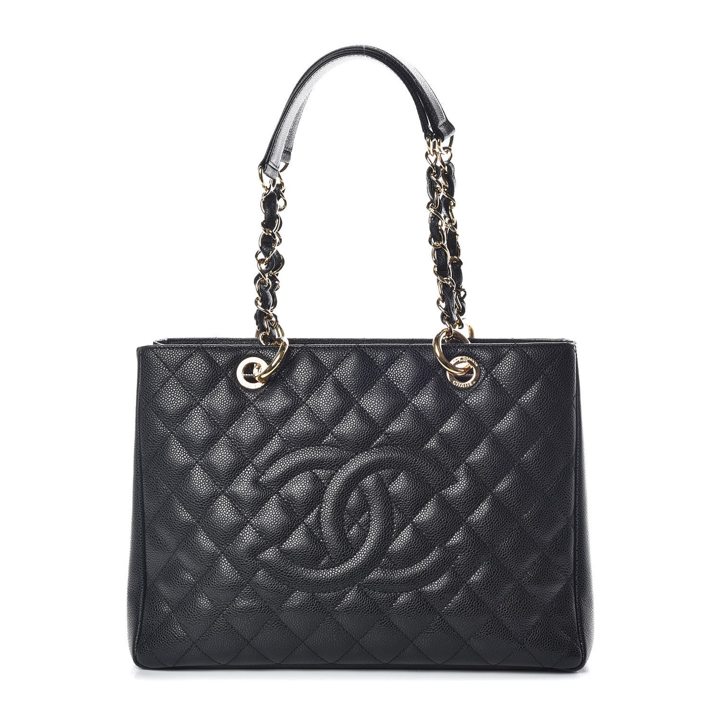 Caviar Quilted Grand Shopping Tote GST Black