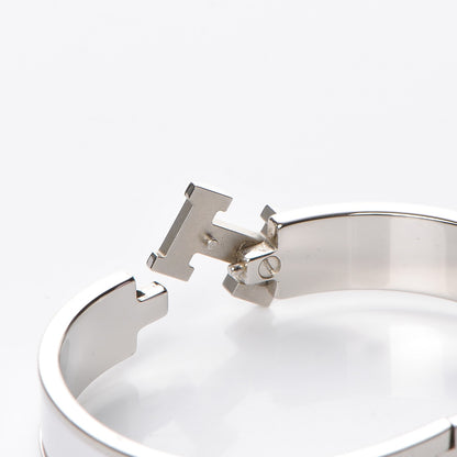 Hermes Enamel Narrow Clic Clac H Bracelet PM White 5 of 6
