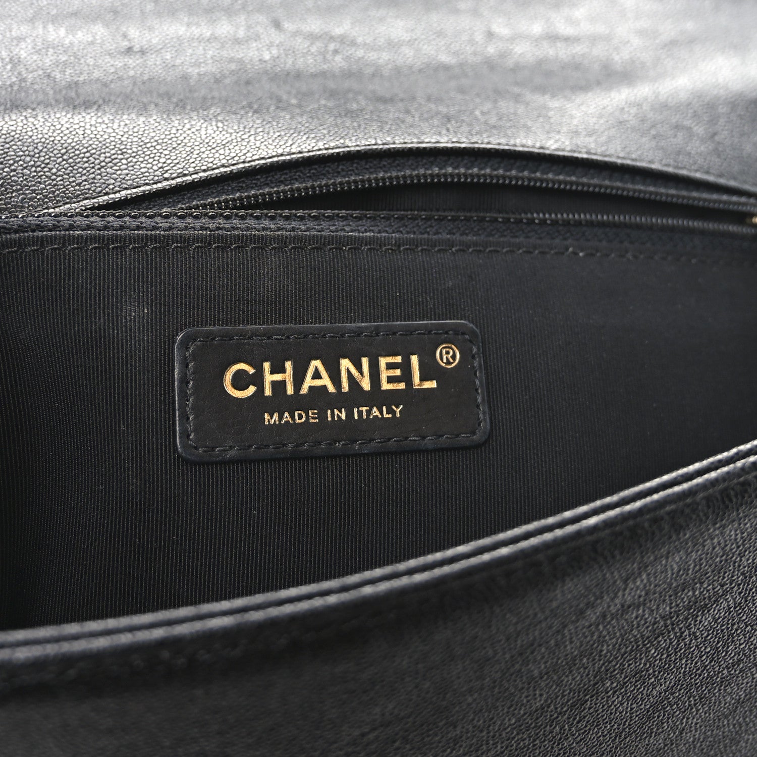 Chanel Caviar Chevron Quilted New Medium Boy Flap Black 6 of 11