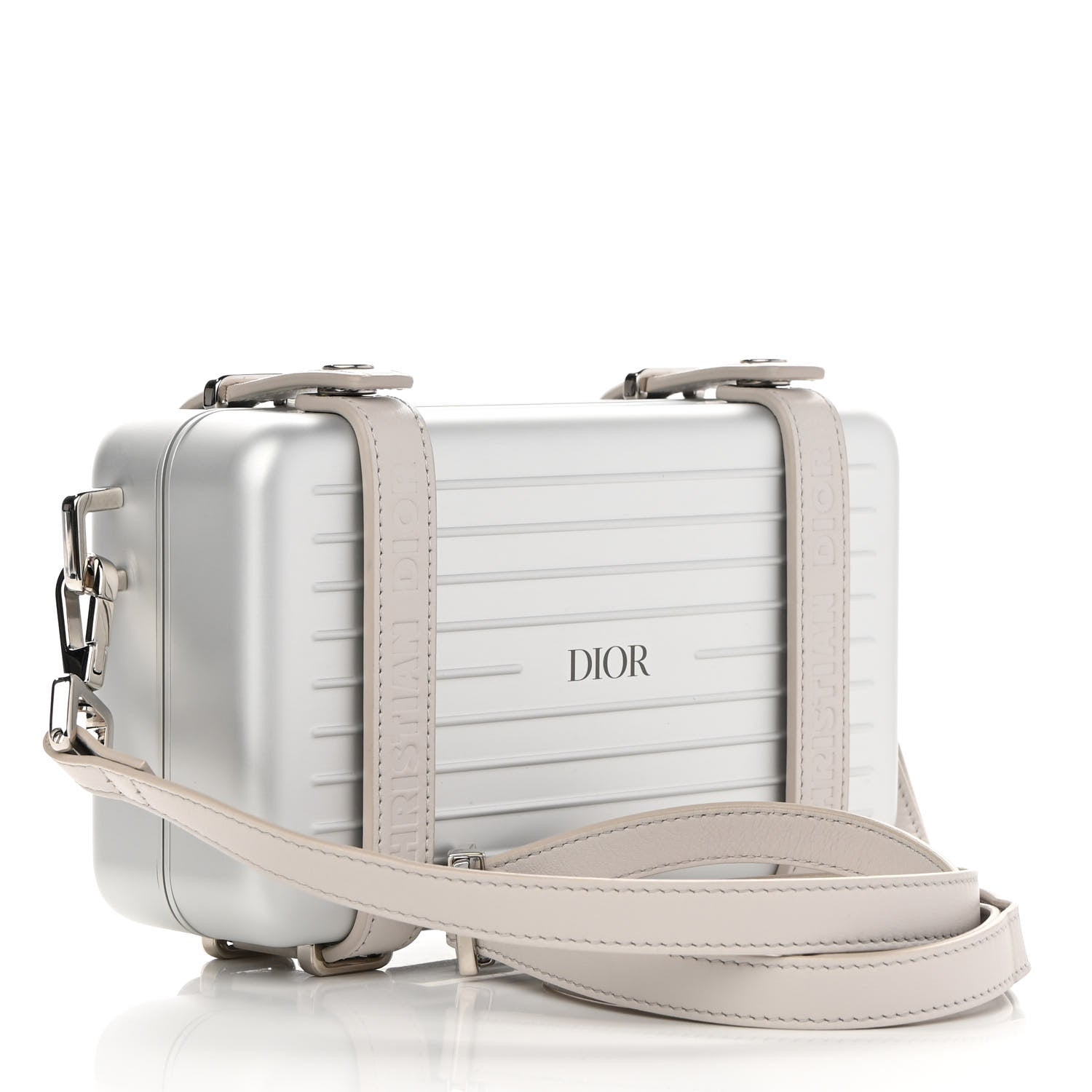 Christian Dior X RIMOWA Aluminum Personal Clutch On Strap Silver 3 of 13
