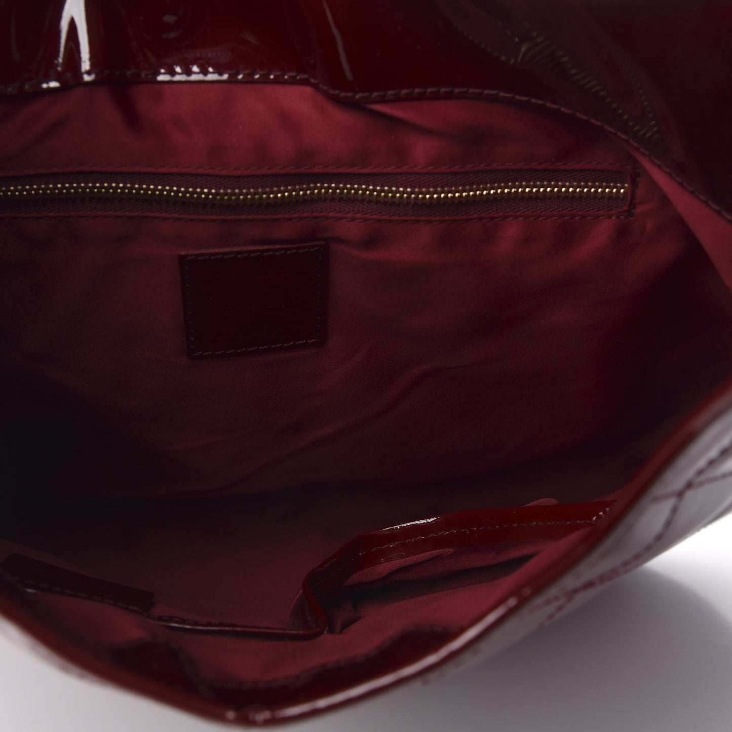 Patent Quilted Brook Hobo Red