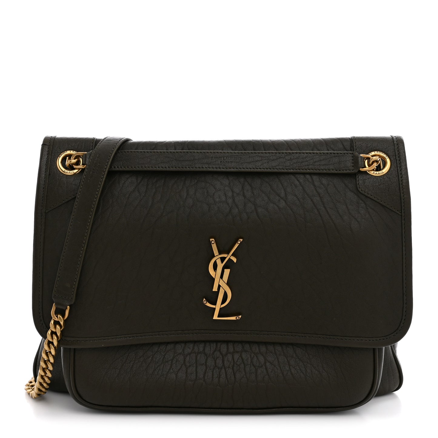 Grained Lambskin Monogram Large Niki Chain Satchel Light Musk