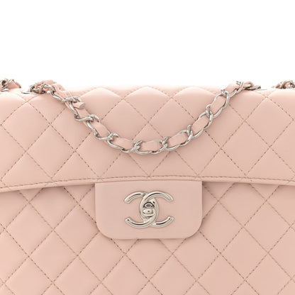 Chanel Lambskin Quilted Jumbo Chanel by 4 Flap Light Beige 8 of 13