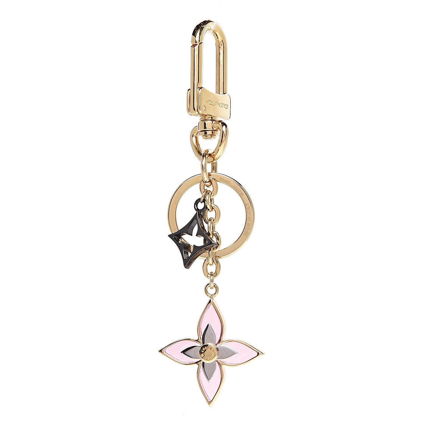 Louis Vuitton Monogram Blooming Flowers BB Bag Charm Key Holder Dore 1 of 3