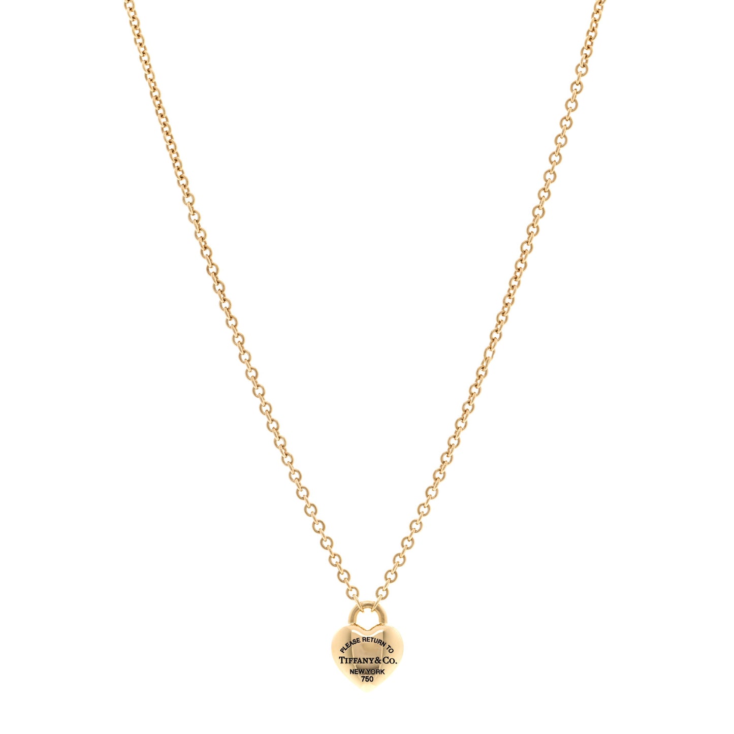 18K Yellow Gold Return to Tiffany Full Heart Pendant Necklace