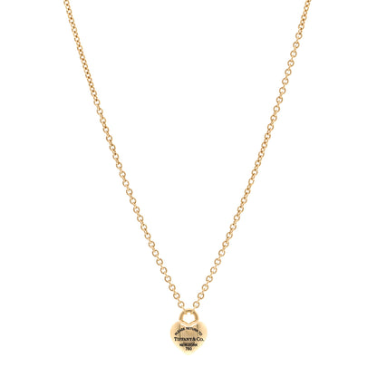 Tiffany 18K Yellow Gold Return to Tiffany Full Heart Pendant Necklace 1 of 5