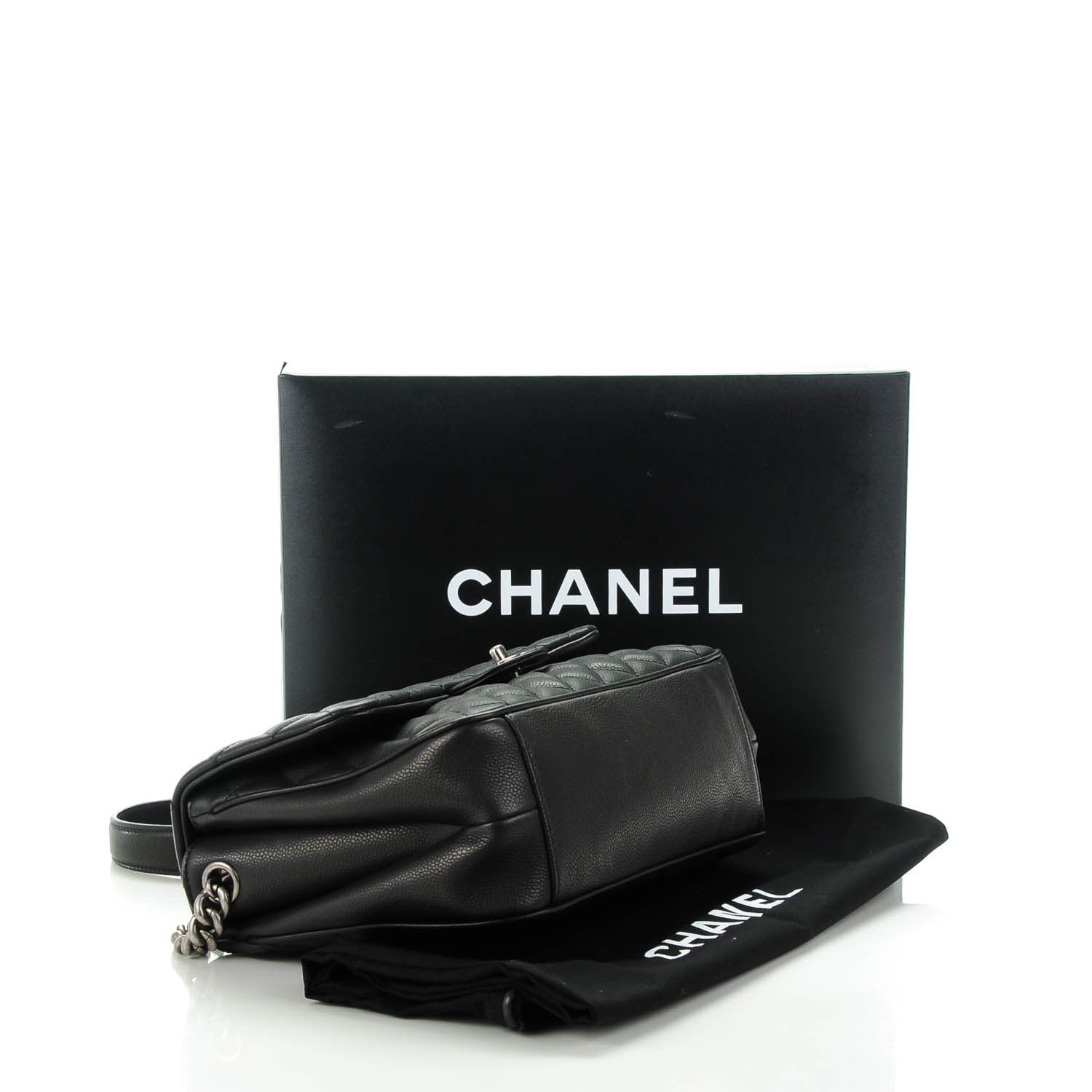 Chanel Caviar Quilted Medium Rock In Rome Flap Black 4 of 8