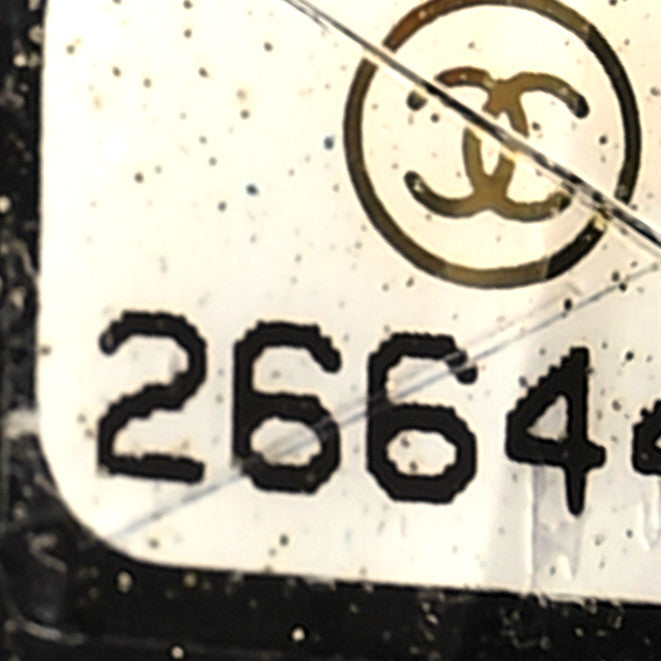 Calfskin Quilted CC Small Vanity Case Black