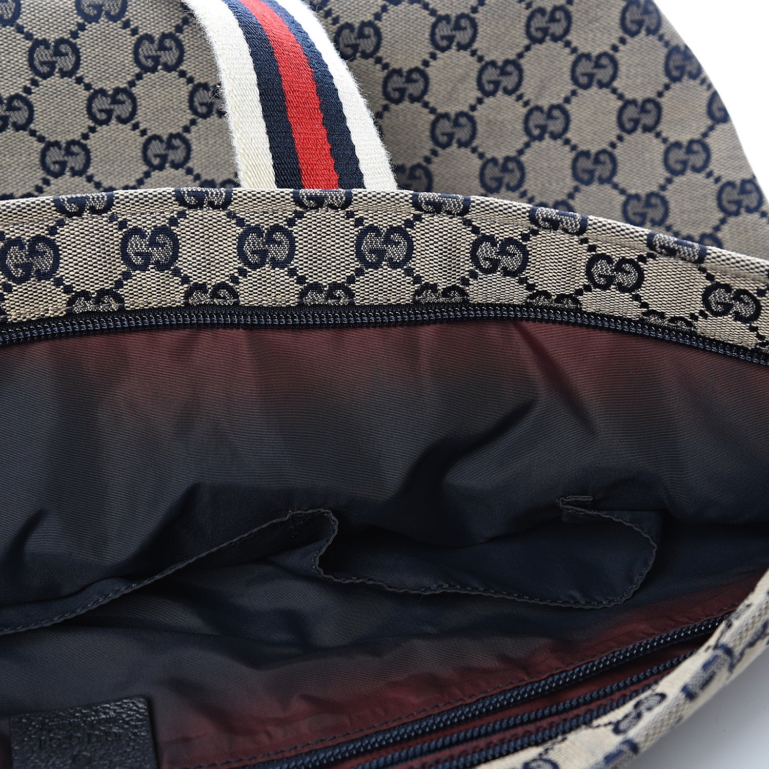 Gucci Monogram Web Large Diaper Tote Navy 8 of 13