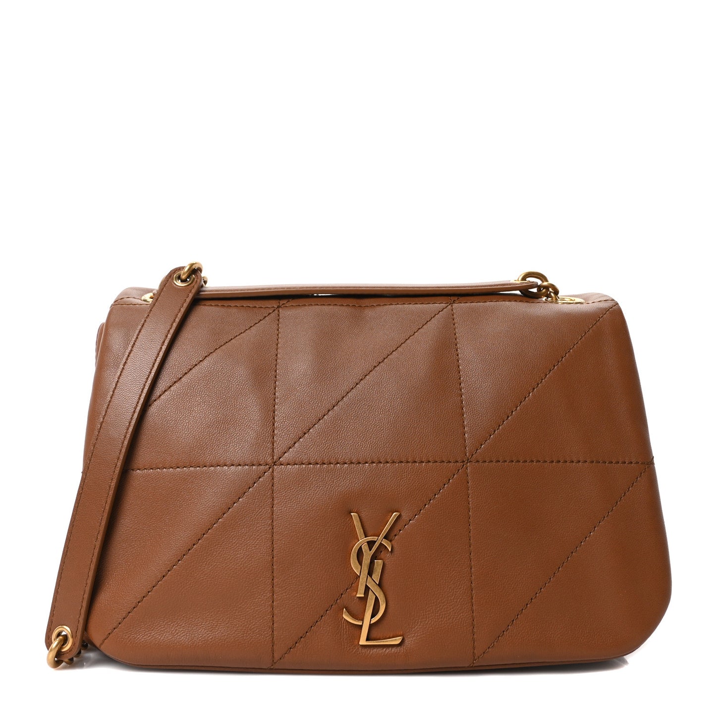 Lambskin Matelasse Monogram Small Jamie 4.3 Light Fox