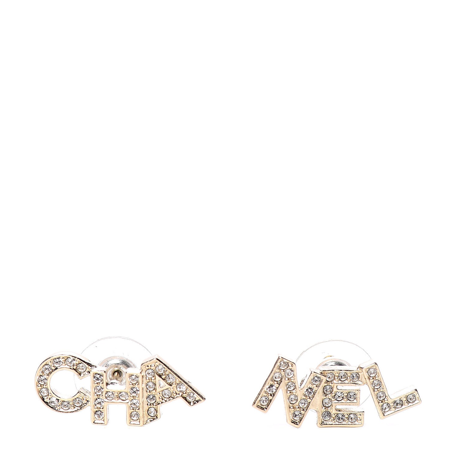 Crystal Pearl Signature Stud Earrings Gold