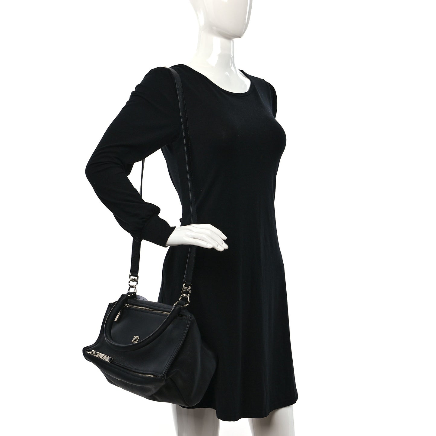 Sugar Goatskin Small Pandora Black