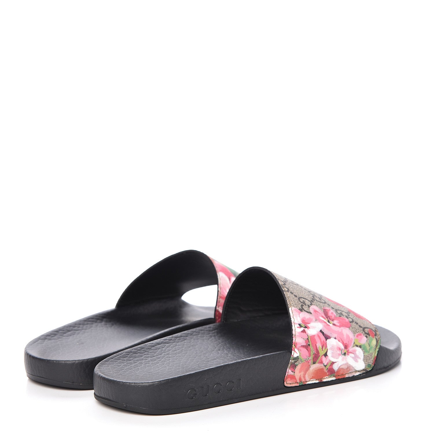 Gucci GG Supreme Monogram Blooms Slide Sandals 37 Beige Multicolor 4 of 13