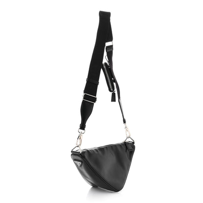 Prada Grace Lux Triangle Shoulder Bag Black 3 of 11