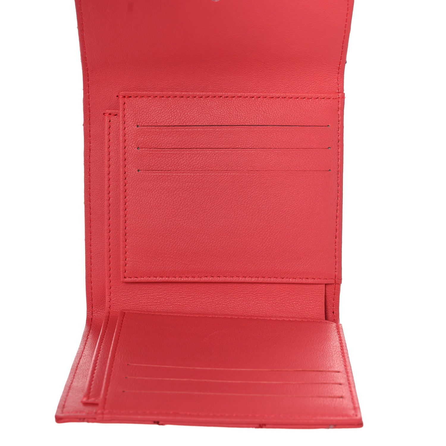 Chanel Lambskin Chevron Quilted Card Holder Pink 5 of 9