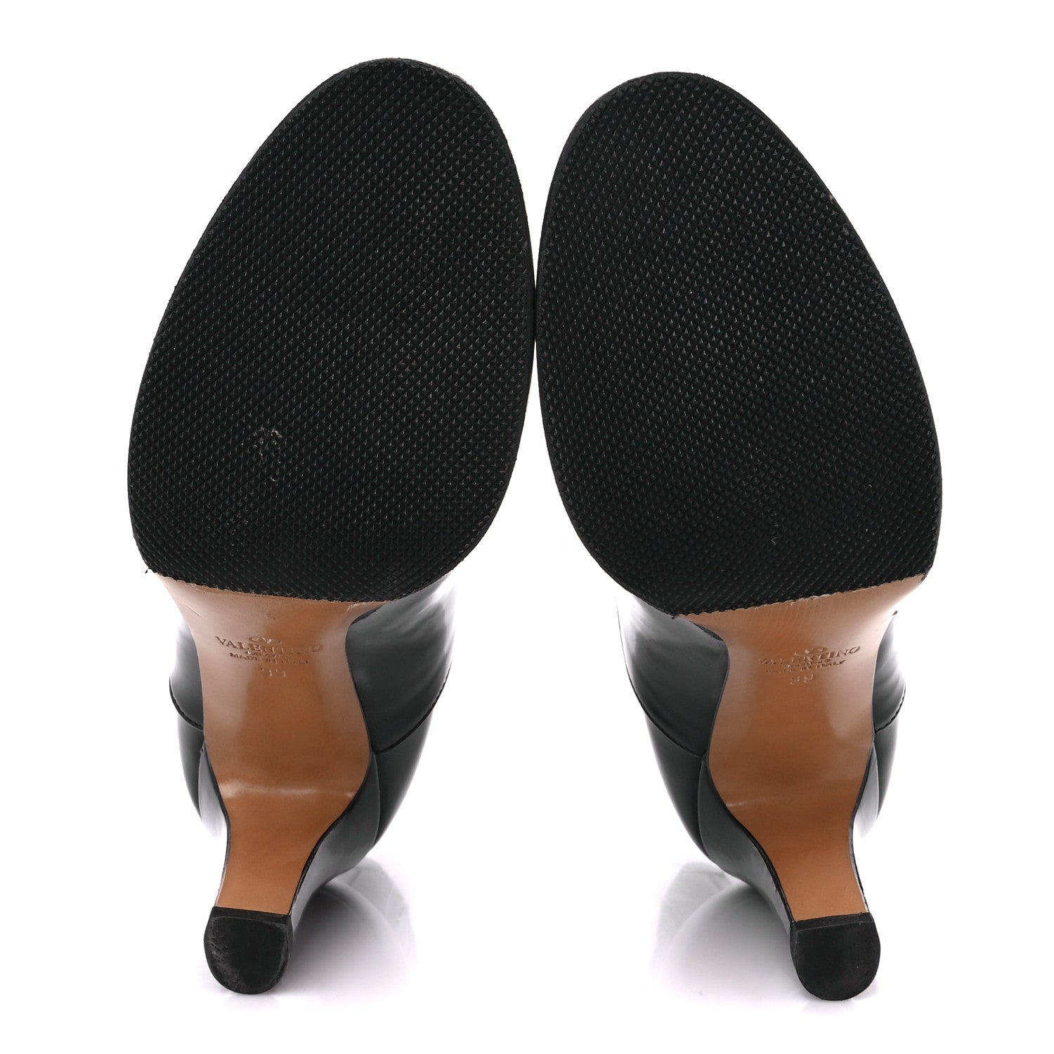 Valentino Garavani Patent Zip Booties 39 Black 5 of 9